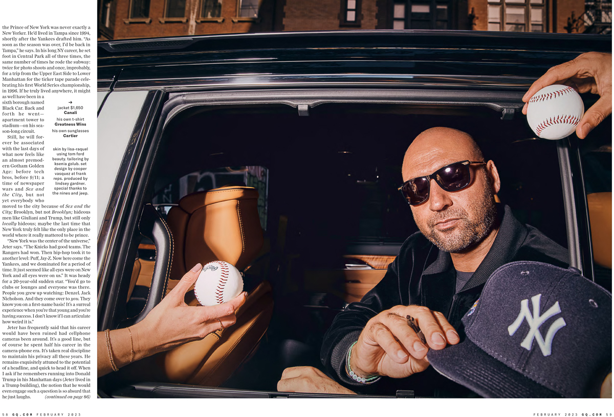 STYLING Derek Jeter wearing Ralph Lauren and Omega for GQ Photography by  Danielle Levitt